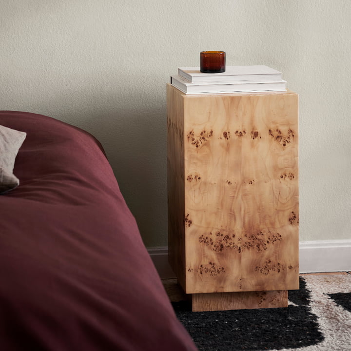 Burl side table, natural by ferm Living