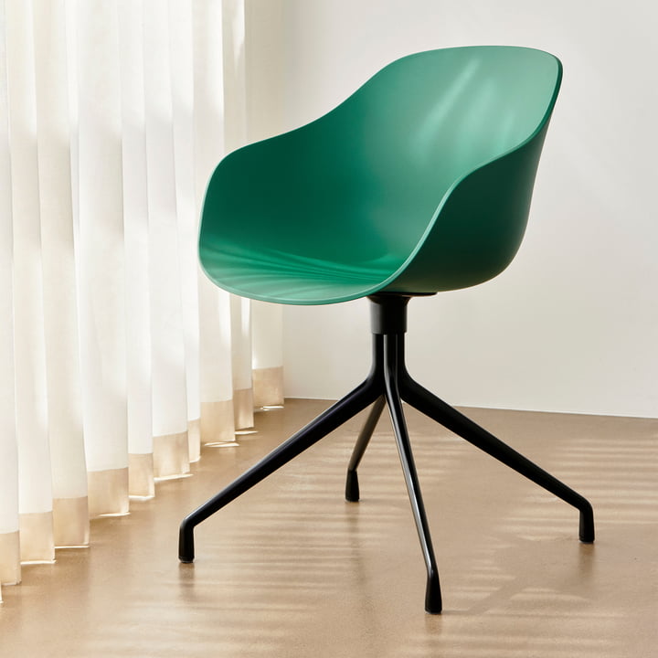 Hay - About A Chair AAC 220, aluminum black / teal green