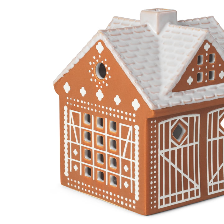 Gingerbread candle house nativity scene, brown from Kähler Design