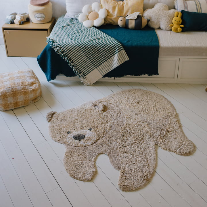 Animal children's rug bear from Lorena Canals