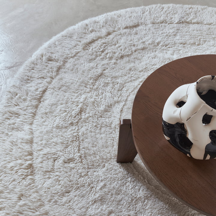 Arctic Circle wool rug from Lorena Canals in sheep white