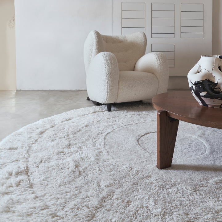 Arctic Circle wool rug from Lorena Canals in sheep white