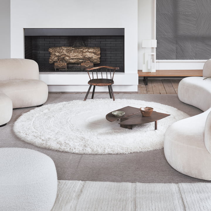 Arctic Circle wool rug from Lorena Canals in sheep white