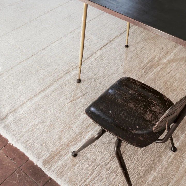 Steppe wool rug from Lorena Canals in sheep white