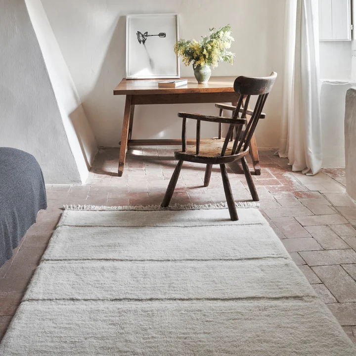 Steppe wool rug from Lorena Canals in sheep white
