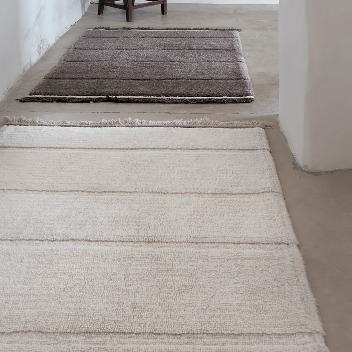 Steppe wool rug from Lorena Canals in sheep white