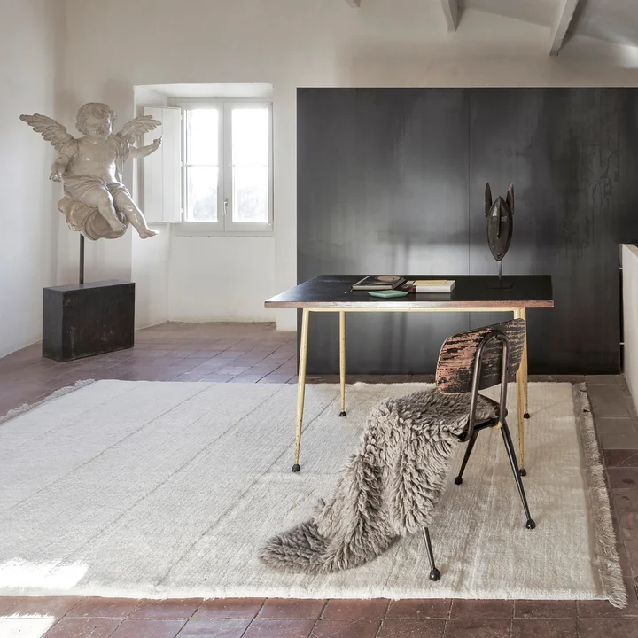 Steppe wool rug from Lorena Canals in sheep white