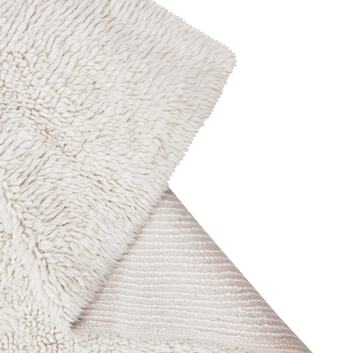 Wool rug Tundra from Lorena Canals in sheep white