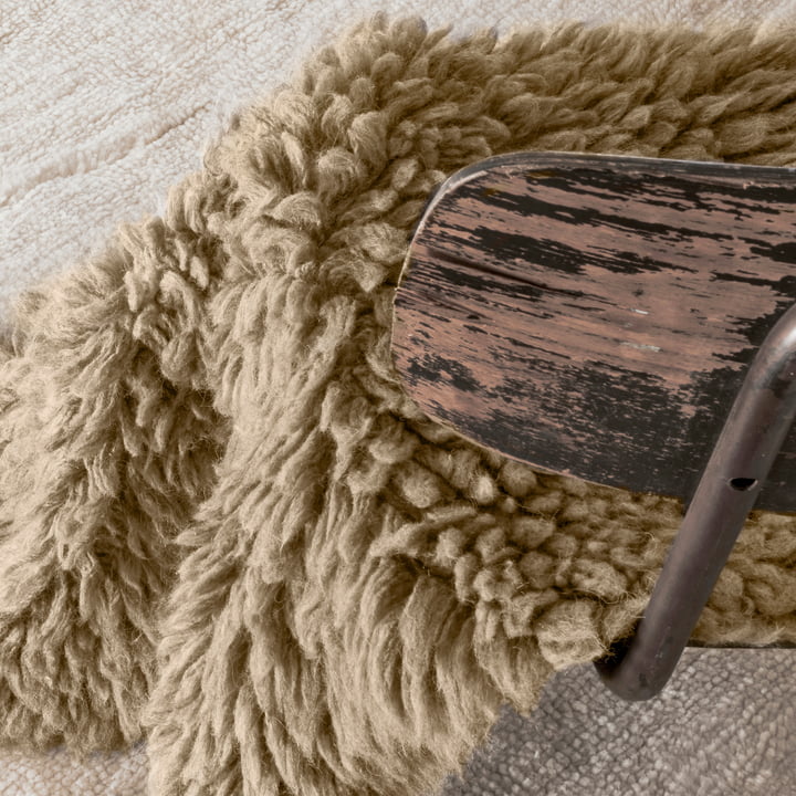 Woolly wool rug from Lorena Canals in sheep beige