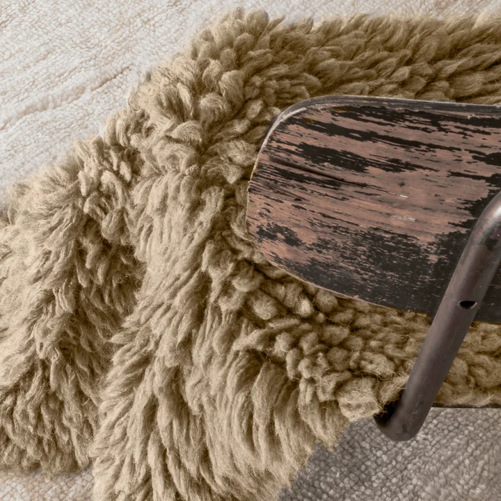 Woolly wool rug from Lorena Canals in sheep beige
