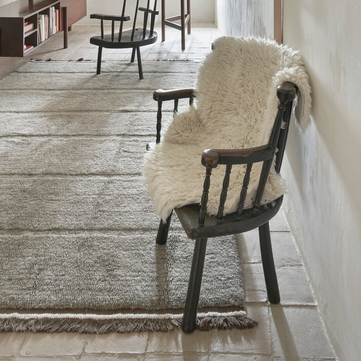 Woolly wool rug from Lorena Canals in sheep white