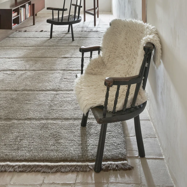 Woolly wool rug from Lorena Canals in sheep white