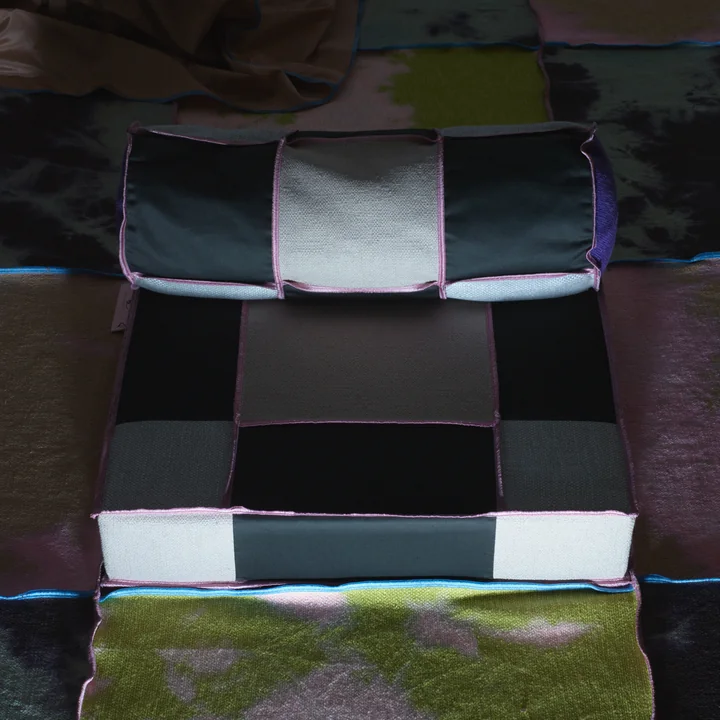 Floor pouf, smokey quartz by Juslin Maunula