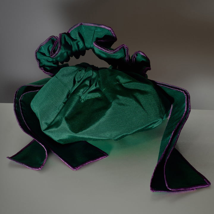 Scrunchie Bag, hunter green by Juslin Maunula