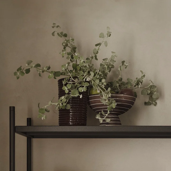 Ferm Living - Brura bowl, coffee / white