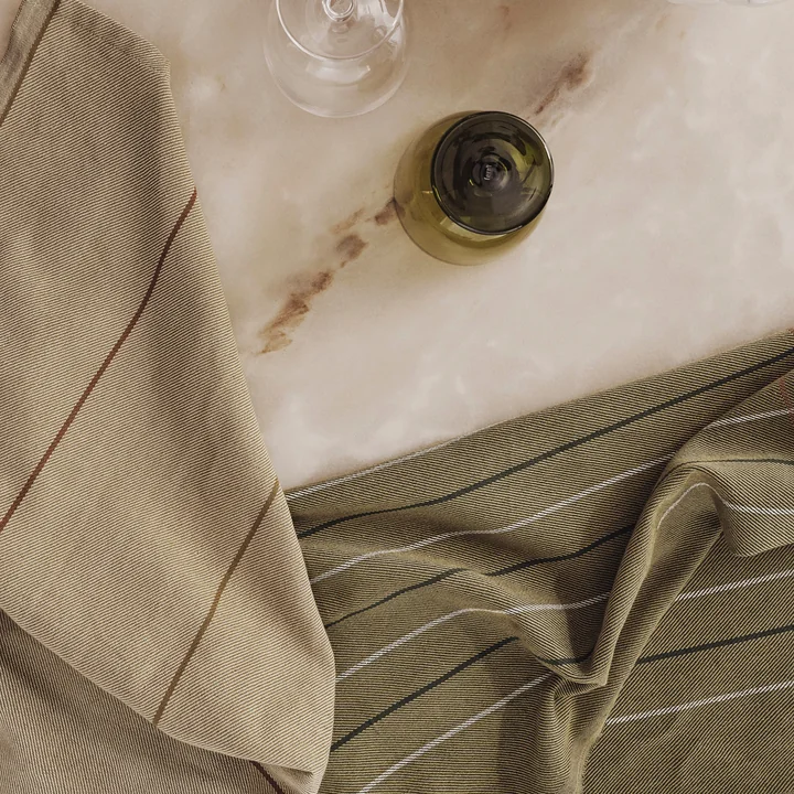 Ferm Living - Ito tea towel, seaweed / flax (set of 2)