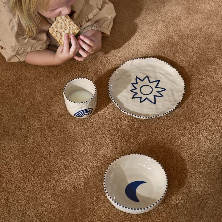 Ferm Living - Naive Ceramic Set, deep blue