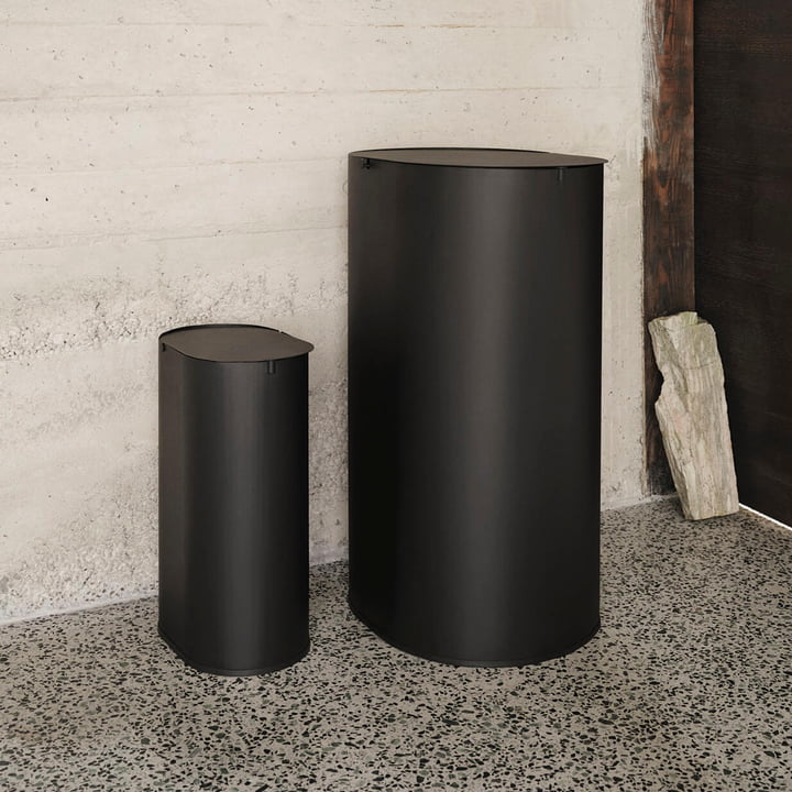 ferm Living - Enkel Waste garbage can, S and L, black