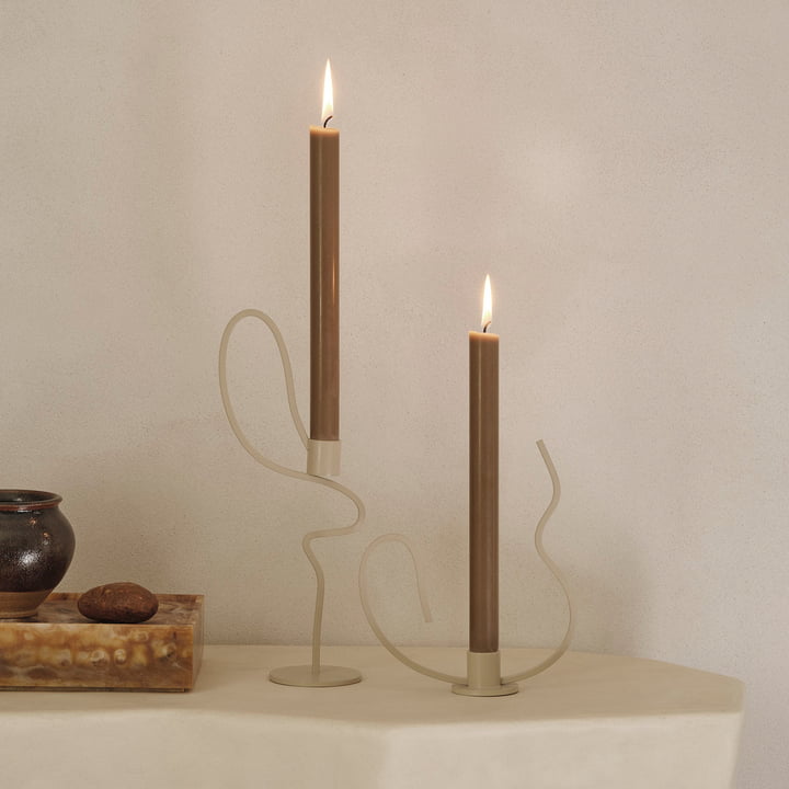 ferm Living - Valse Candlestick, cashmere