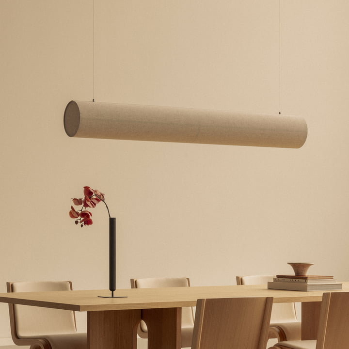 Hashira Linear LED pendant light, L 140 cm, raw by Audo