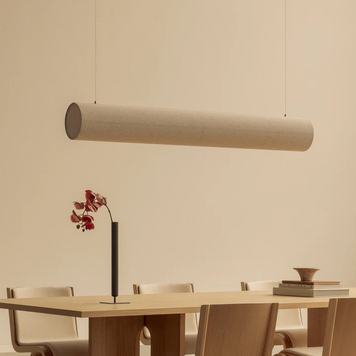 Hashira Linear LED pendant light, L 140 cm, raw by Audo