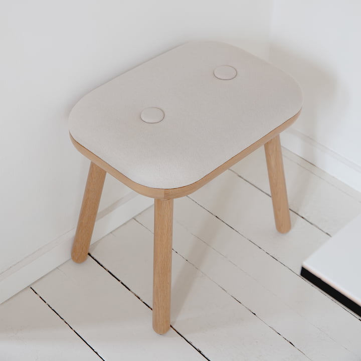 Umage - Paff stool, h 46.5 cm, oak / white sands