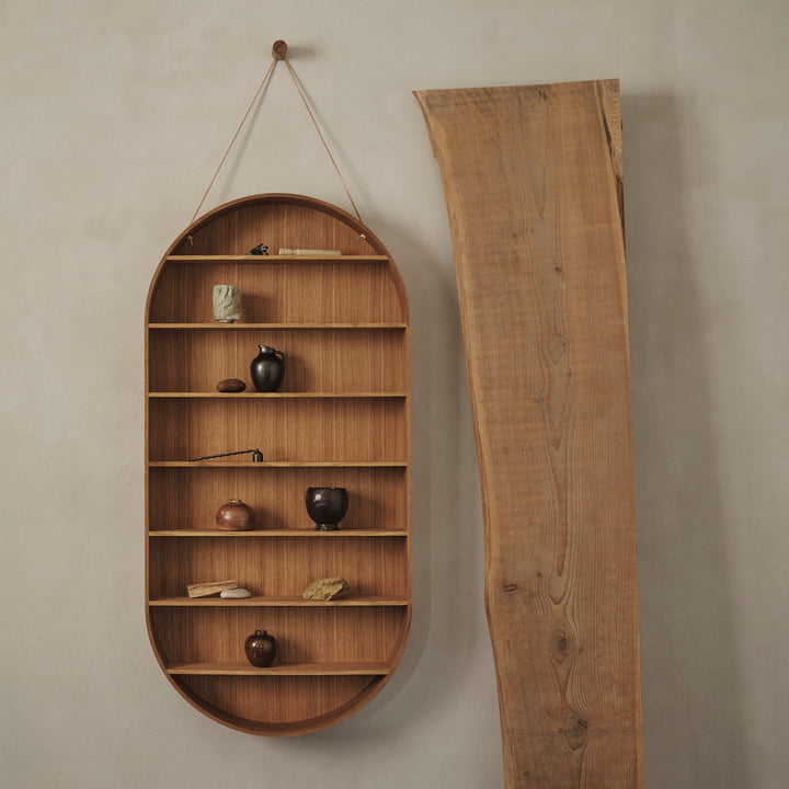 ferm Living - Oval Dorm wall shelf, oiled oak