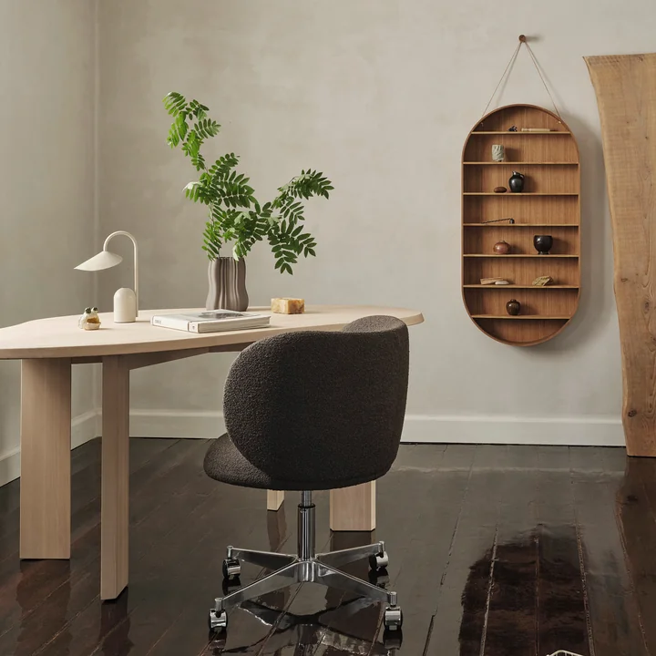 Ferm Living - Oval Dorm wall shelf, oiled oak