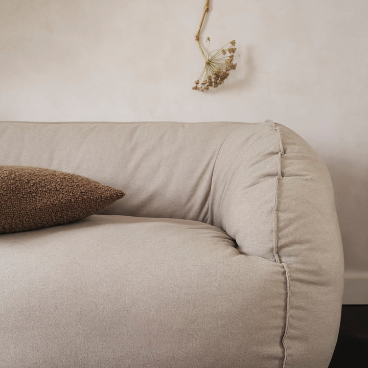 ferm Living - Nesten 2-seater sofa, Re-Cotton natural