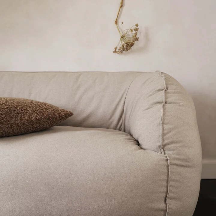 Ferm Living - Nesten 2-seater sofa, Re-Cotton natural