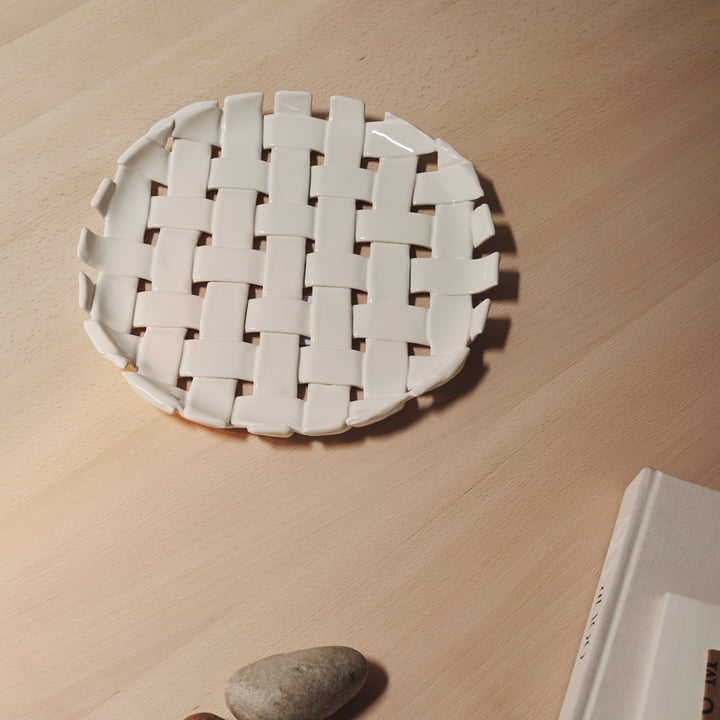 ferm Living - Plait serving platter, off-white