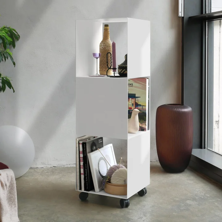 vonbox - 2side Rolltainer, white (RAL 9016)