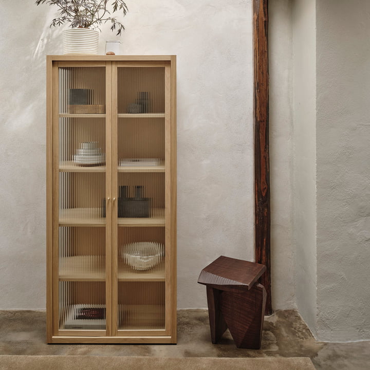 ferm Living - Reed Display cabinet, natural oak