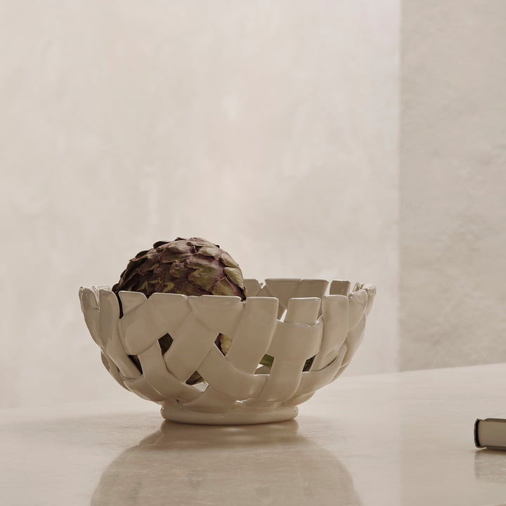 ferm Living - Plait bowl, Ø 24 cm, off-white