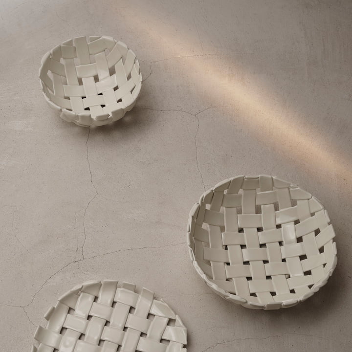ferm Living - Plait bowls, off-white