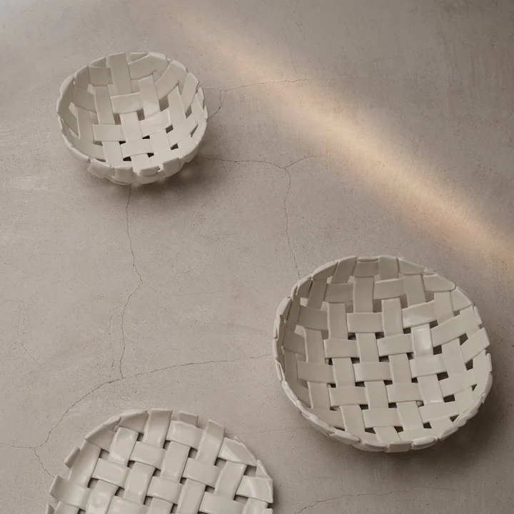 Ferm Living - Plait bowls, off-white