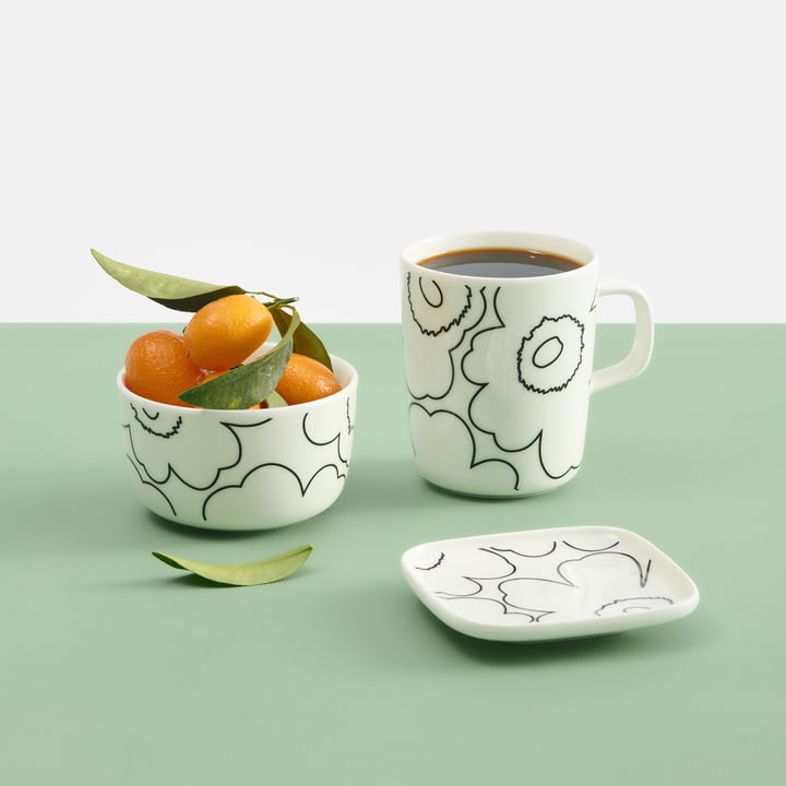 Marimekko - Oiva Piirto Unikko series white / black-Pre-Winter 2024