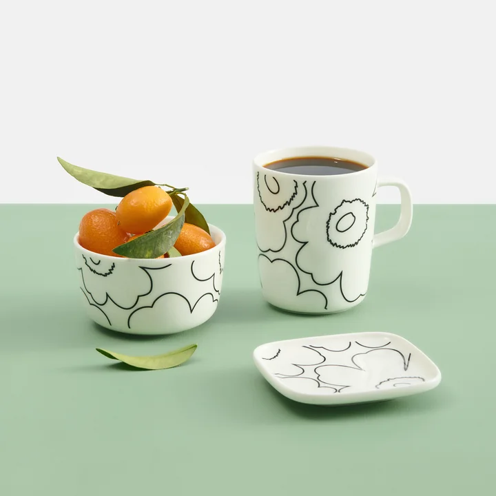 Marimekko - Oiva Piirto Unikko series white / black-Pre-Winter 2024