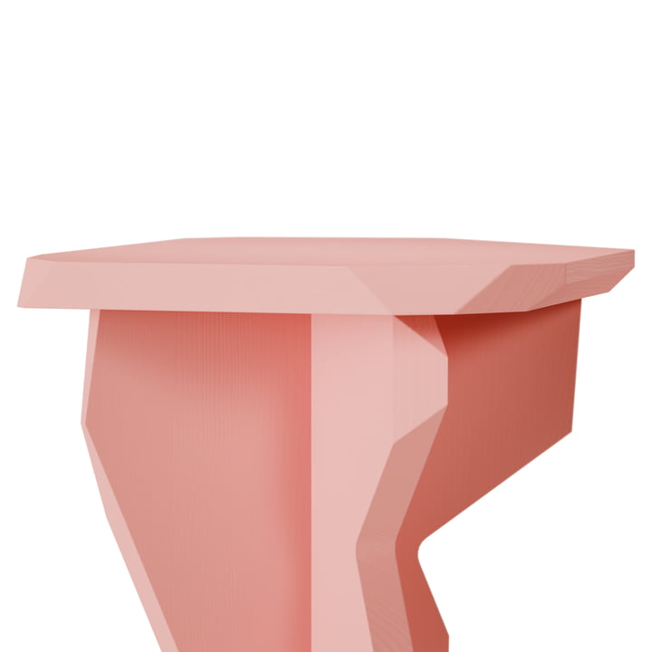 OUT Objekte unserer Tage - Fels Stool, ash lacquered soft pink