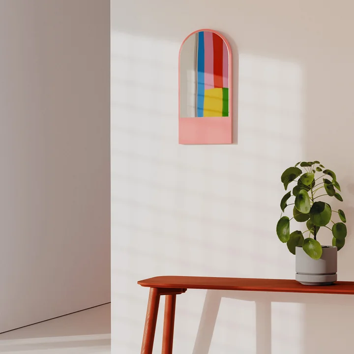 OUT Objekte unserer Tage - Friedrich mini mirror, 28 x 58 cm, soft pink