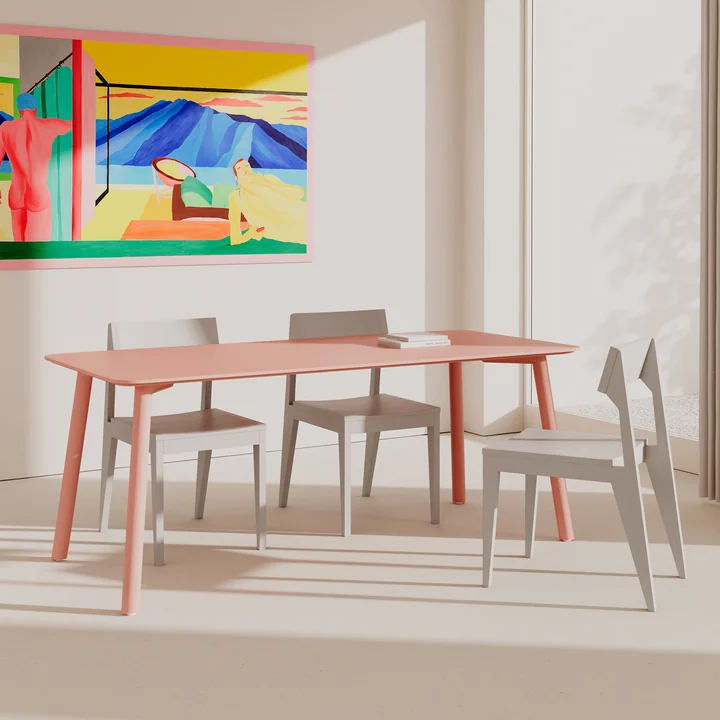 OUT Objekte unserer Tage - Meyer Color Table, lacquered ash, apricot