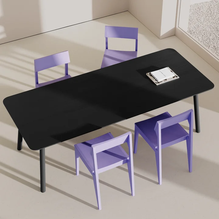 OUT Objekte unserer Tage - Meyer Color Table, black lacquered ash
