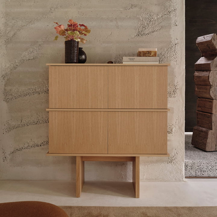 ferm Living - Stilt Double Sideboard, natural oak