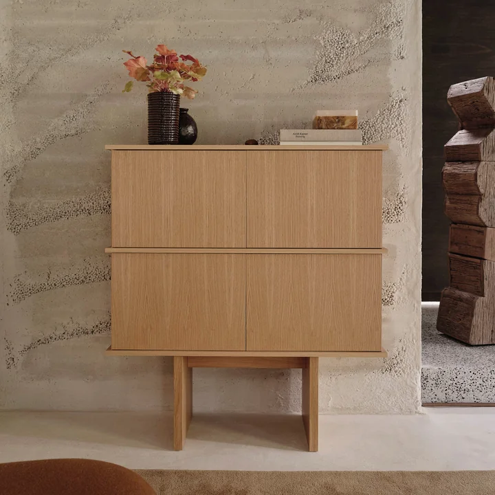 Ferm Living - Stilt Double Sideboard, natural oak