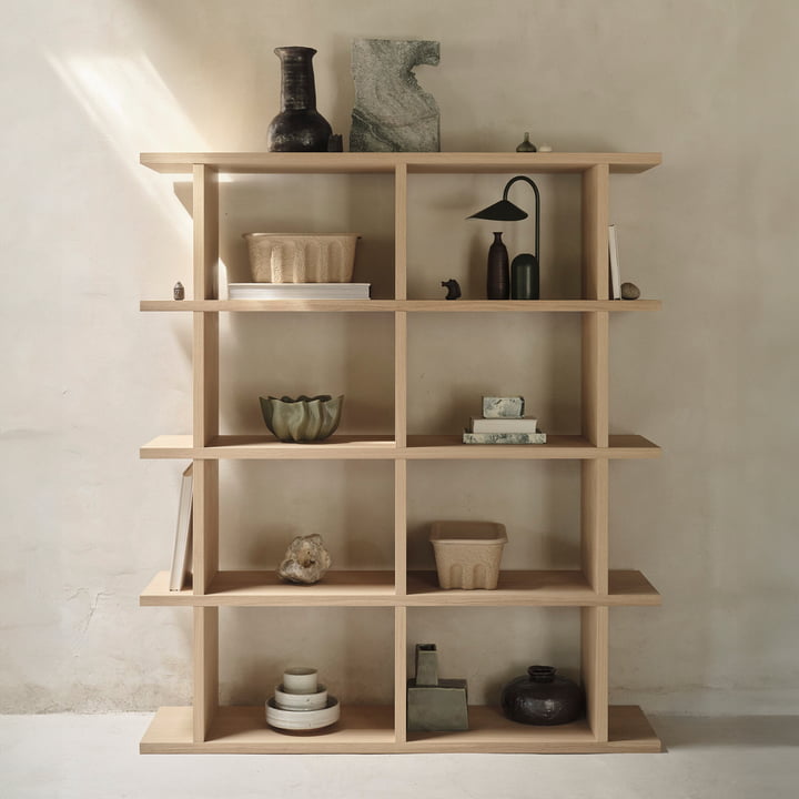 ferm Living - Kona bookcase 2 x 4, 122.5 x 141 cm, natural oak