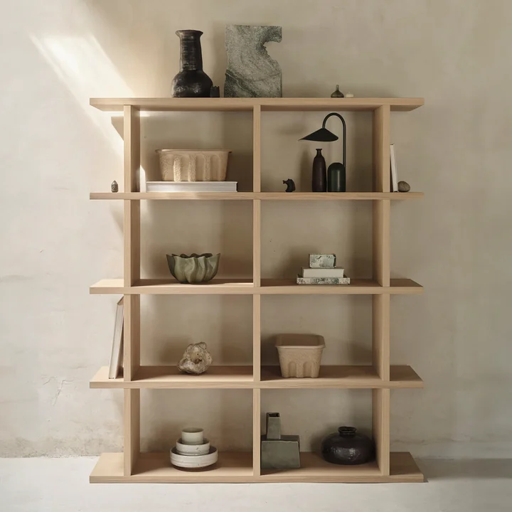 Ferm Living - Kona bookcase 2 x 4, 122.5 x 141 cm, natural oak