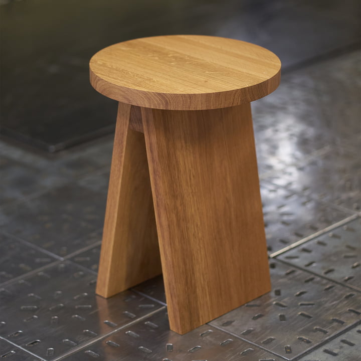 e15 - EK01 Stool Stool, low, oak