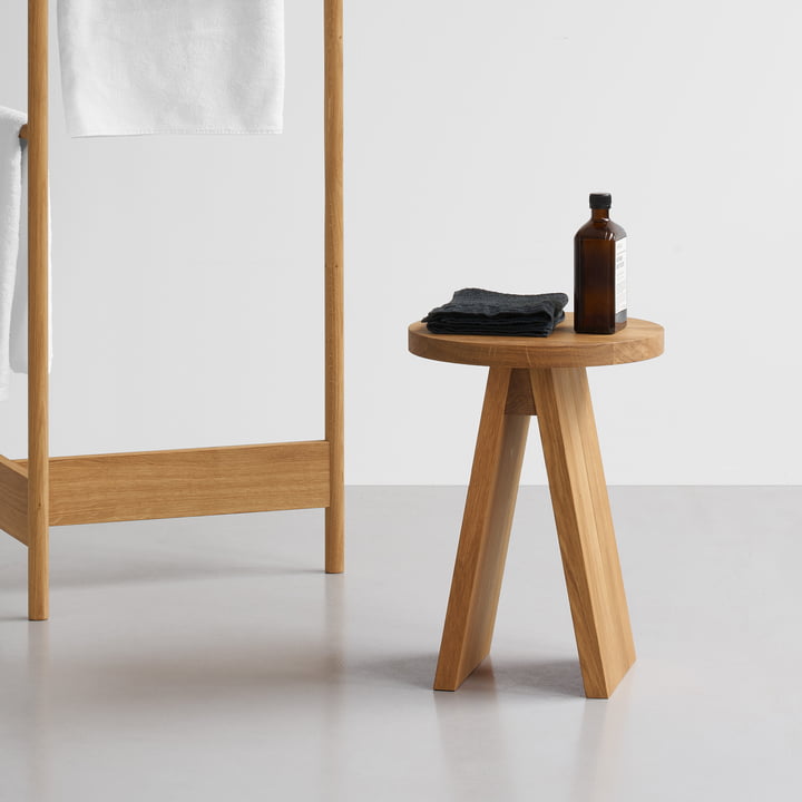 e15 - EK01 Stool Stool, low, oak