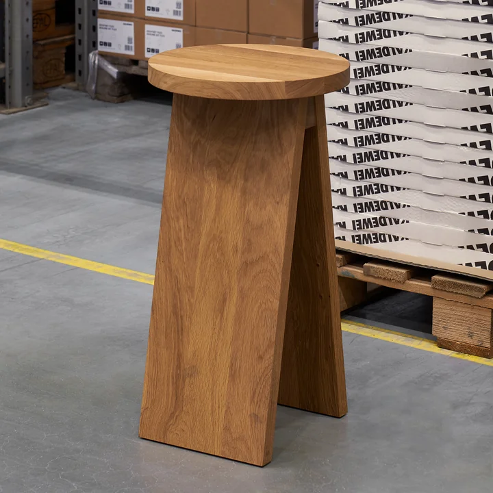 e15 - EK02 Stool Stool, high, oak