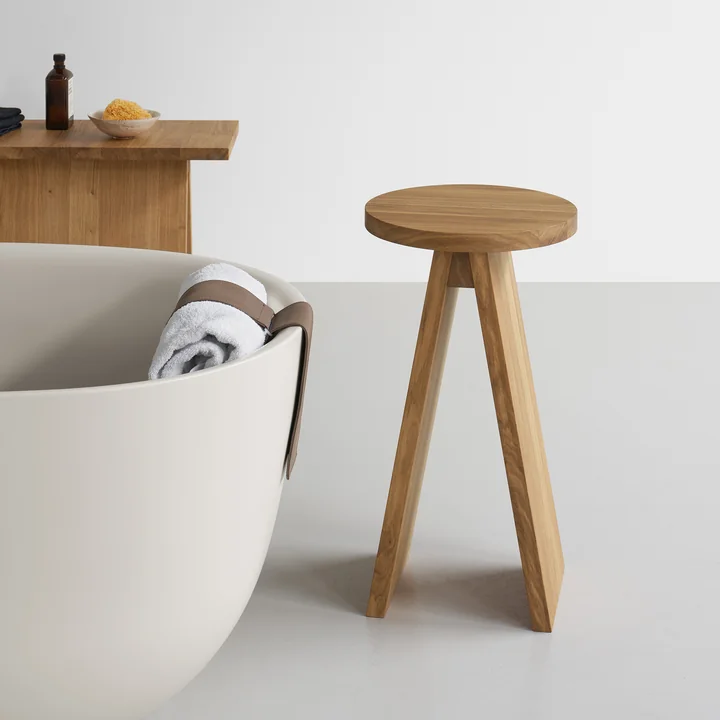 e15 - EK02 Stool Stool, high, oak